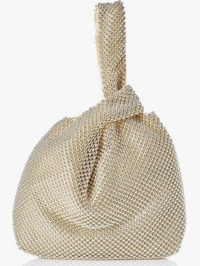 Jessica McClintock Gold Ball Beaded Evening Bag New